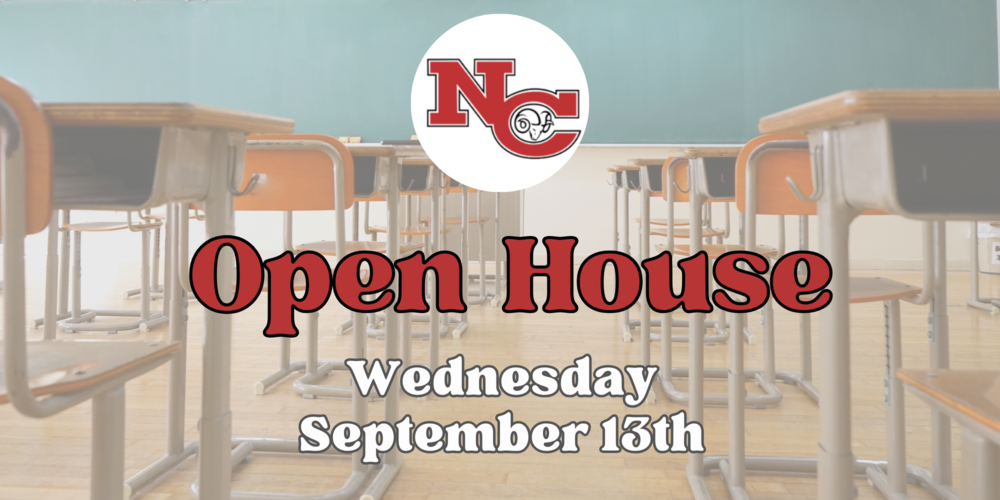 NCHS Open House. September 13th. Click for more information.