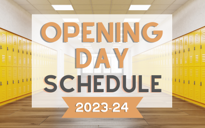 Opening Day Schedule - 8/29/23